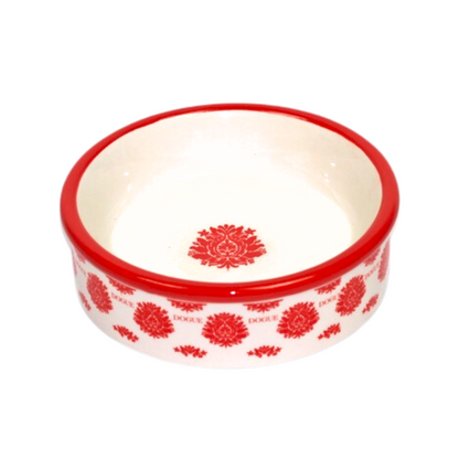 DOGUE Ceramic Fleur Bowl Red - DOGUE