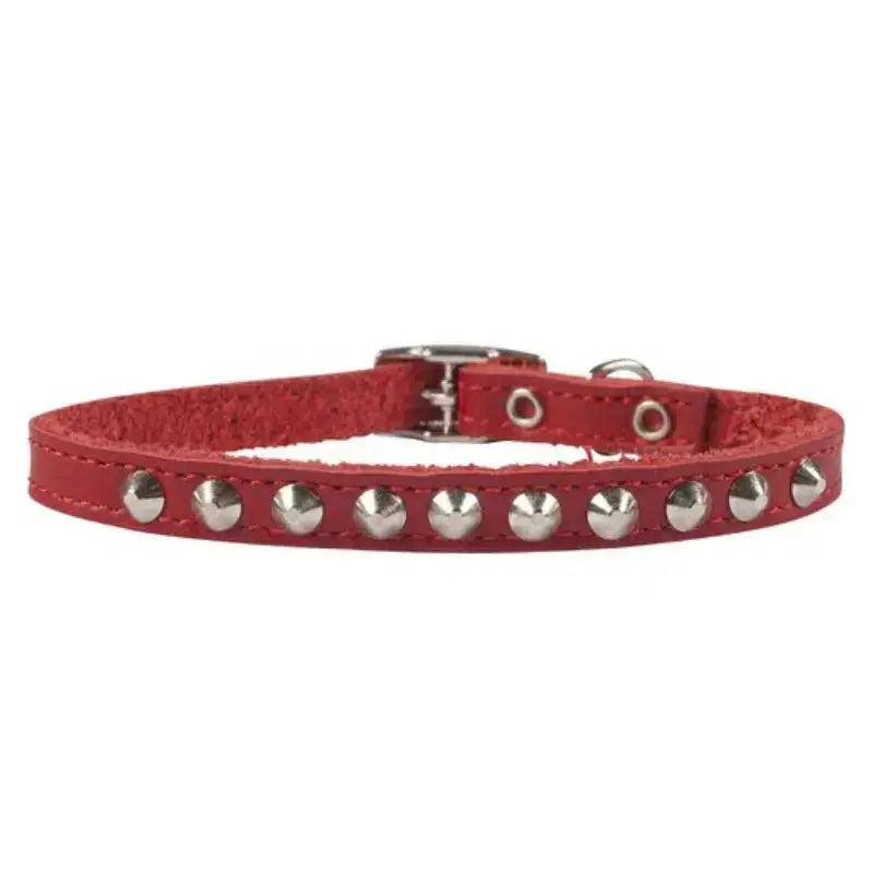 Red leather hot sale cat collar