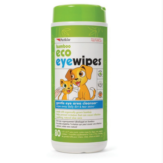 Petkin BAMBOO ECO EYE WIPES 80pk | Buy Online at DOGUE Australia