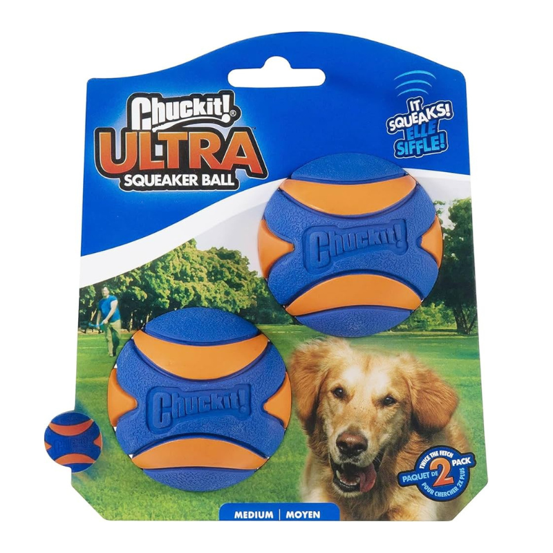 Chuckit! Ultra Squeaker Ball Dog Toy 2-pack - DOGUE