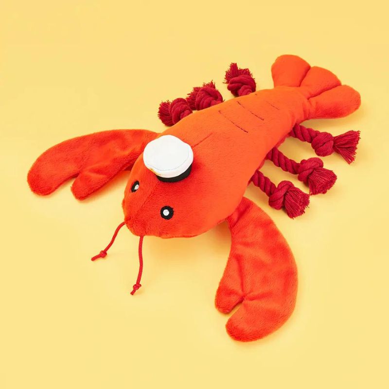 ZippyPaws Playful Pal Plush Rope Dog Toy Luca the Lobster - DOGUE