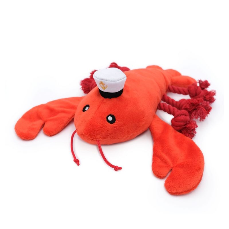 ZippyPaws Playful Pal Plush Rope Dog Toy Luca the Lobster - DOGUE