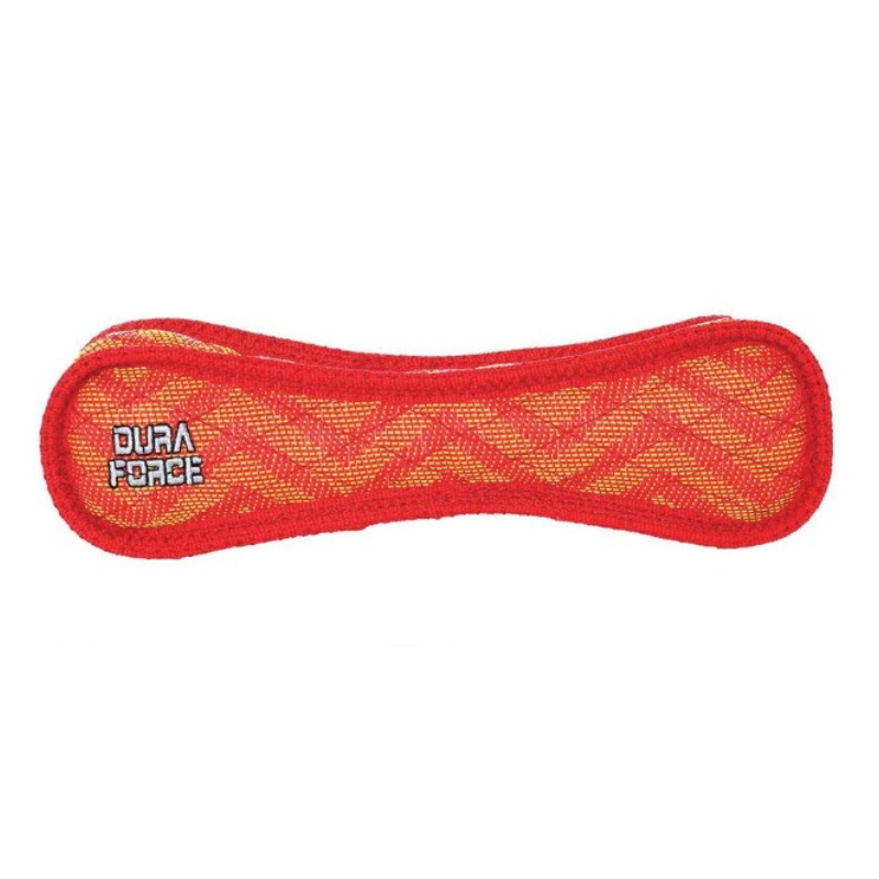 DuraForce Bone ZigZag Dog Toy Red