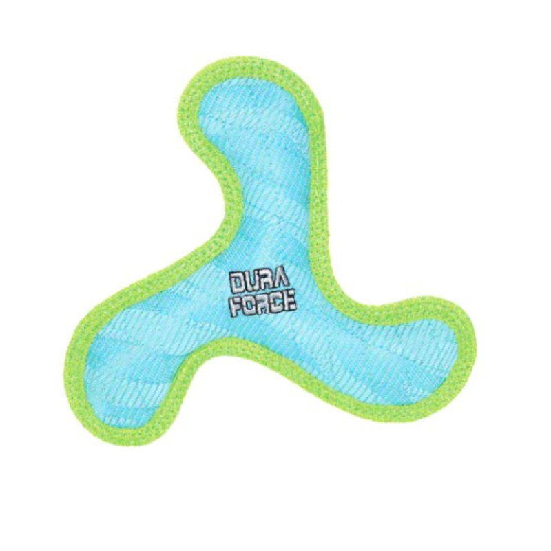 DuraForce Boomerang Tiger Dog Toy Blue/Green