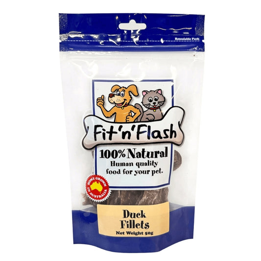 Fit 'n' Flash Duck Fillets Dog Treat 50g