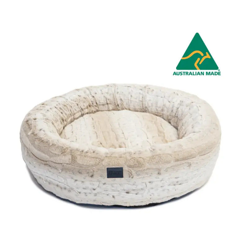 Harley Dog Bed Light Brindle Faux Fur | Buy Online at DOGUE Australia