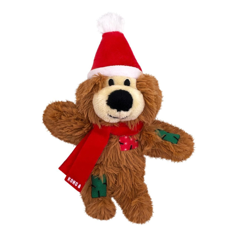 KONG Holiday Softies Bear Cat Toy - DOGUE