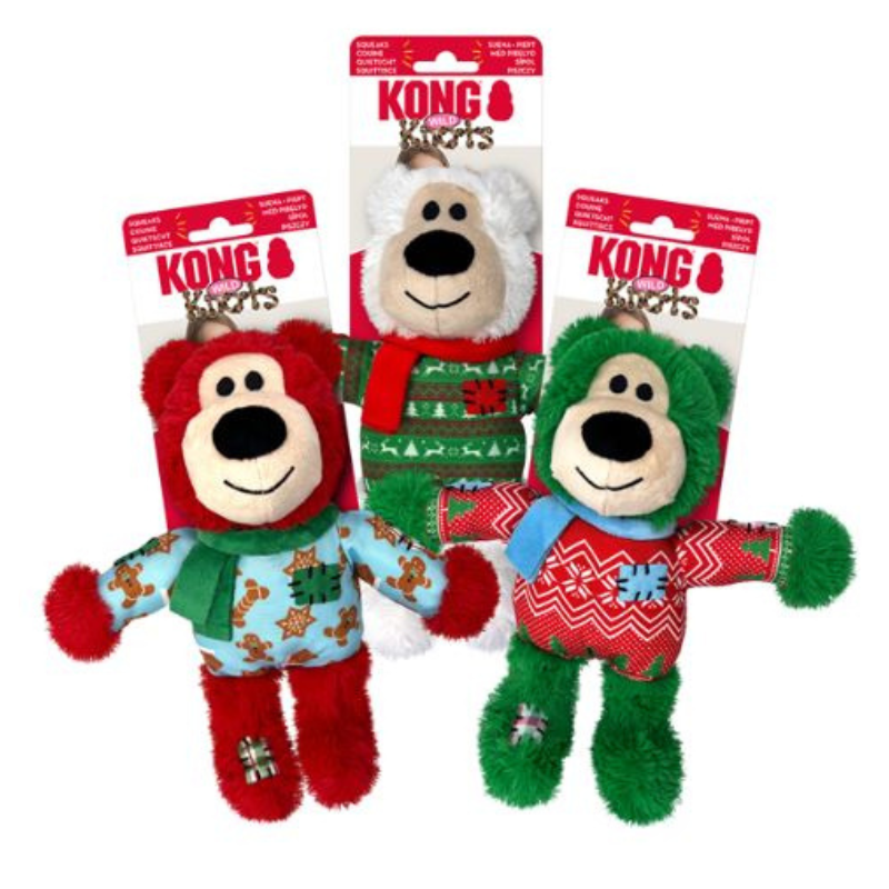 KONG Holiday Wild Knots Bear Dog Toy