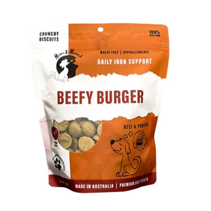 Mimi and Munch Beefy Burger Dog Treat 180g - DOGUE