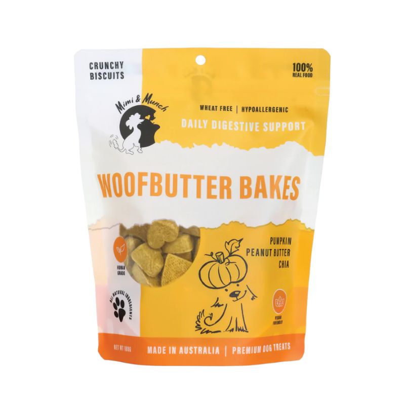 Mimi and Munch Woofbutter Bakes Mini Dog Treat 180g - DOGUE