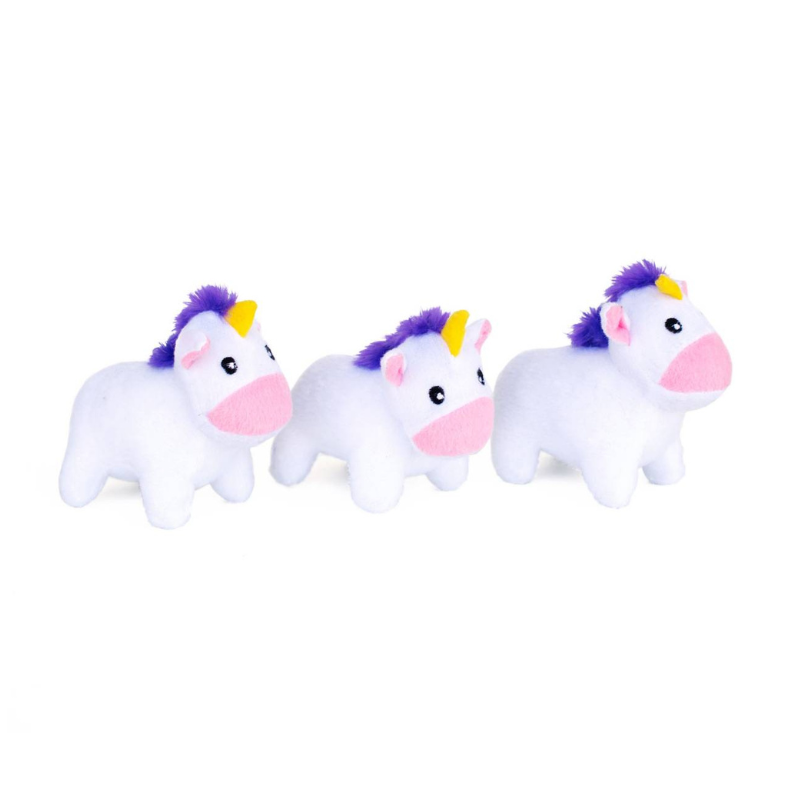 ZippyPaws Unicorns in Rainbow Burrow Dog Toy - DOGUE