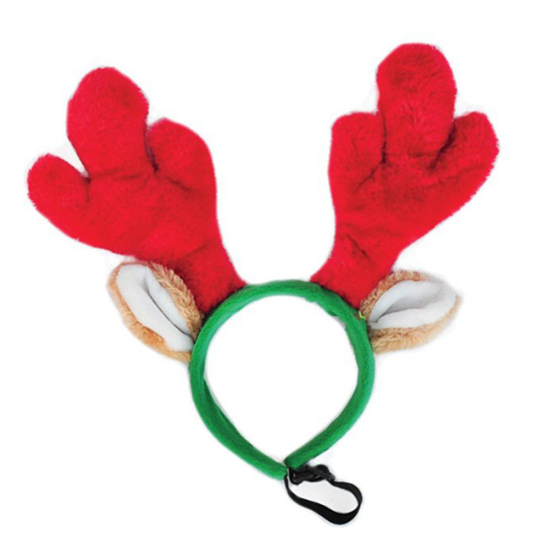 ZippyPaws Holiday Antlers Headband Dog Costume