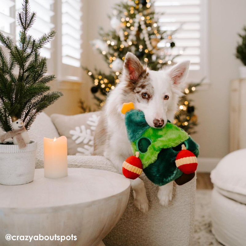 ZippyPaws Burrow Christmas Tree Holiday Dog Toy