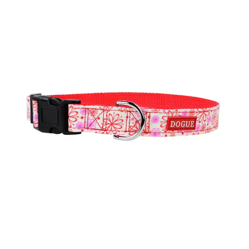 Pink floral outlet dog collar