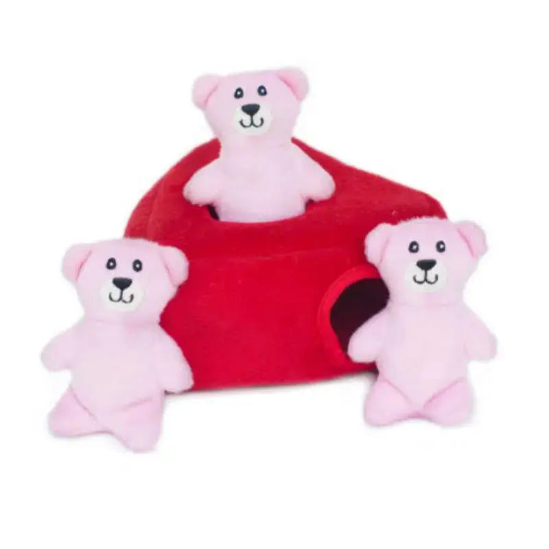 zippypaws-burrow-heart-n-bears-dog-toy