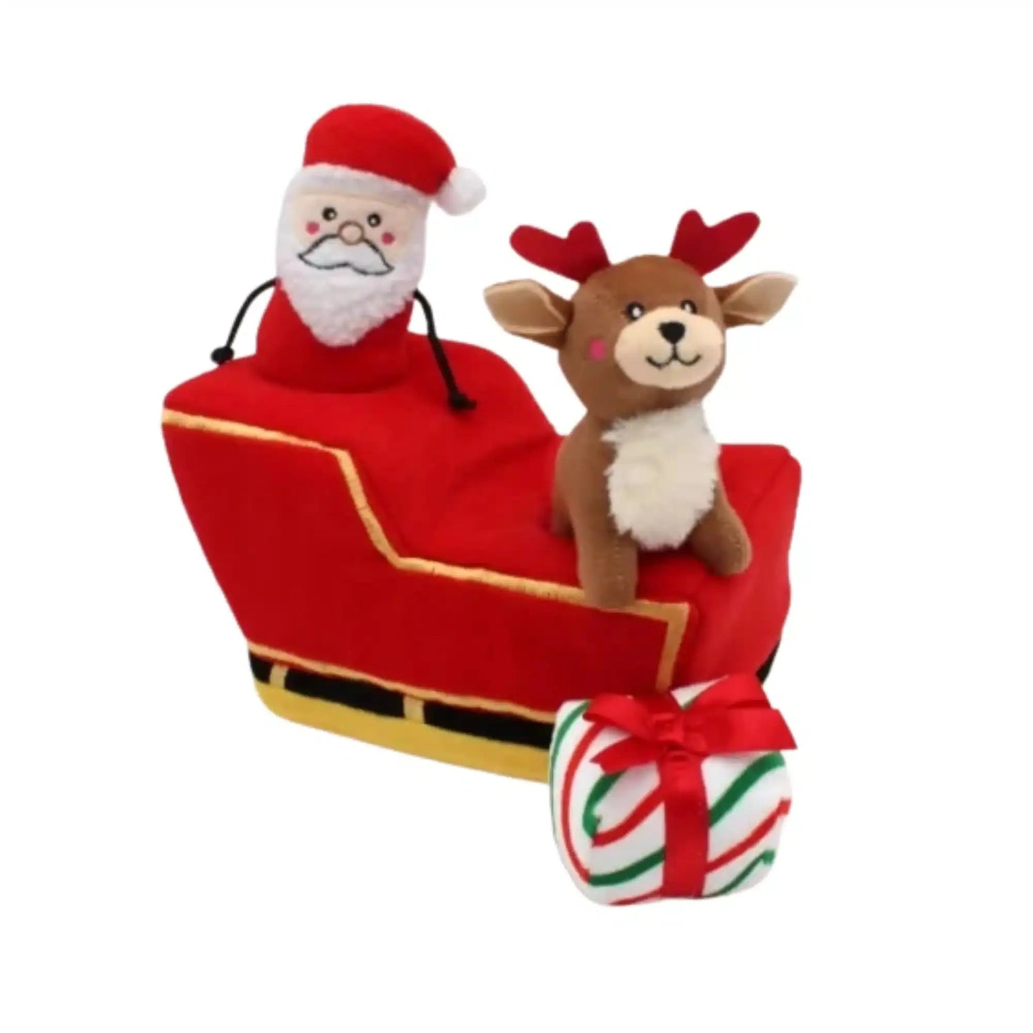 zippypaws-burrow-santas-sleigh-holiday-dog-toy